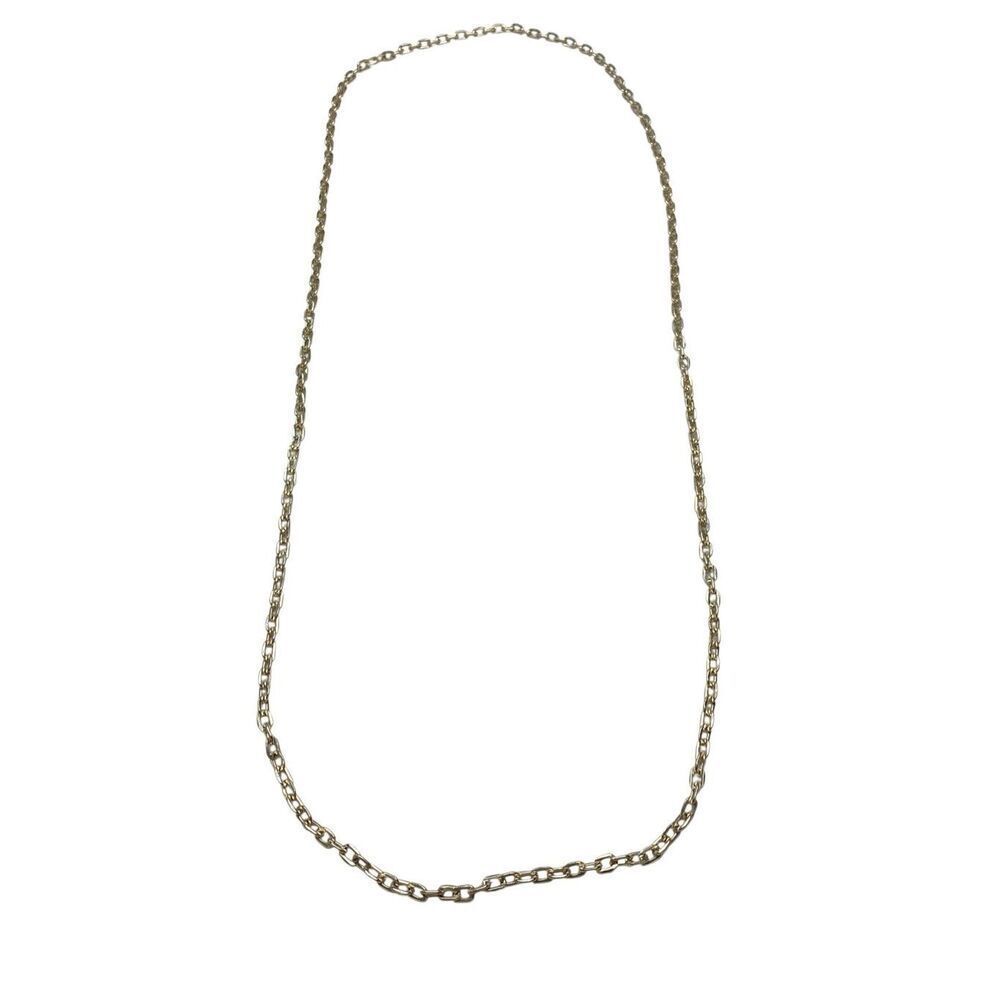 Vintage Long Chain Necklace Minimalist Link Chain Statement Jewelry Unisex 36in